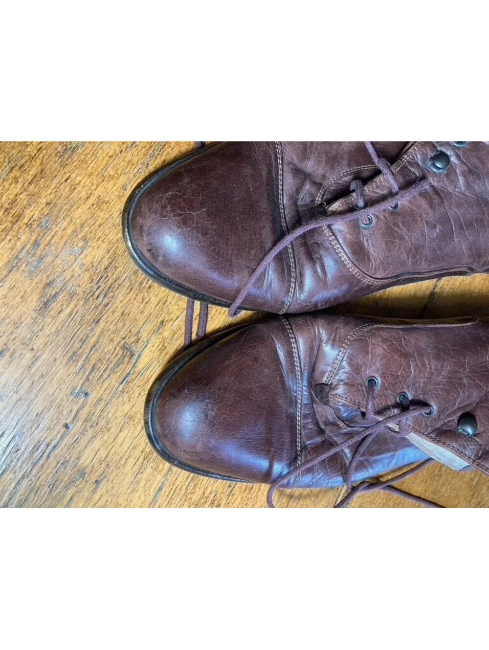 80's Style Charles David  Lace-Up Granny Boots Size 10 B
